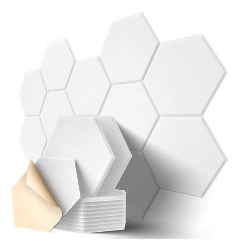 Dailycooper 12 Pack Self-Adhesive Acoustic Panels - White 0