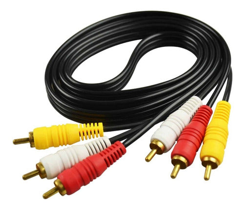 Eleventech RCA Cable 3 RCA to 3 RCA Male 3 Meters Audio and Video 0