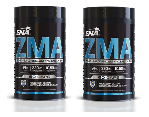 ENA Sport ZMA Ena 60 Caps Zinc Magnesium Vitamin B6 + Strength Combo 2x1 0