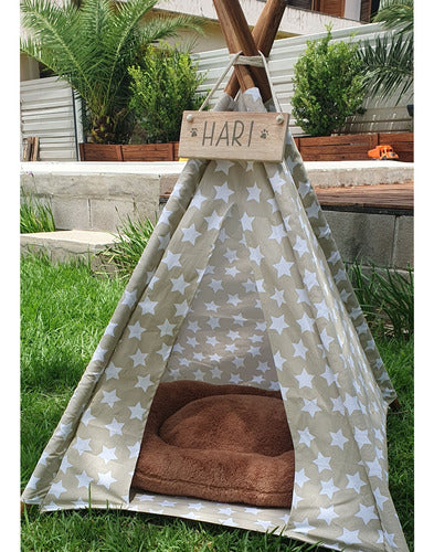 Palletizarte Customizable Tipi Bed for Dogs or Cats with Mattress 1