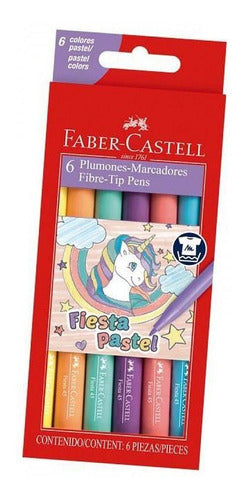 Faber-Castell Marcador Fiesta Pastel X 6 Colores - Mosca 0