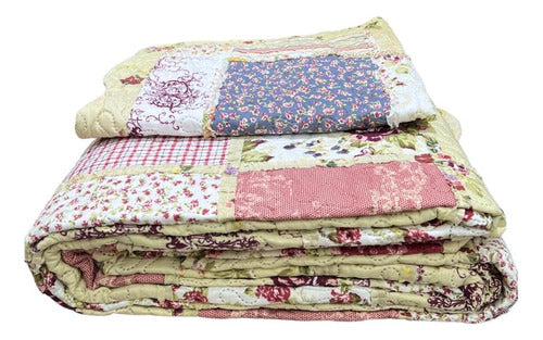 King Size Patchwork Quilt Bedspread with Pillow Shams 21