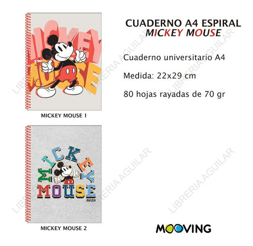 Mooving Mickey Mouse Universitario Notes Kit 4