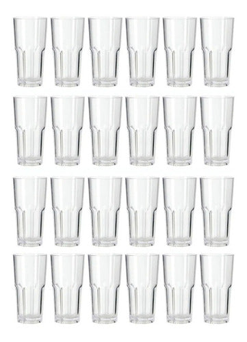 KP Long Drink Faceted Acrylic Glass 375ml Pack of 24 0