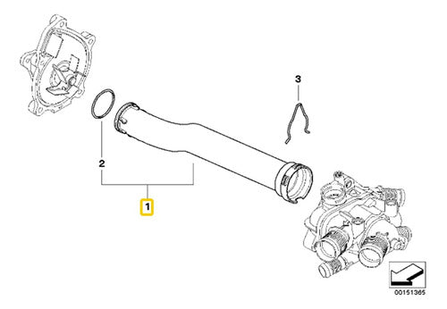 Hudson Water Tube for Mini Cooper Clubman R55 One Replacement 3