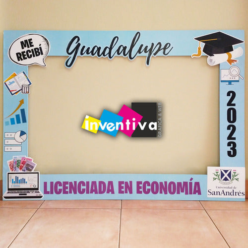 Inventiva Grafica y Web Marco Selfie Egresados Licenciados 100x70 - Personalizado 1