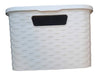 2 Plastic Rattan-Like Medium-Size Storage Baskets with Lid 3