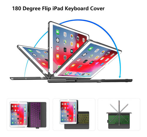 360 Keyboard Rgb and Touchpad Case for iPad 10.2 2
