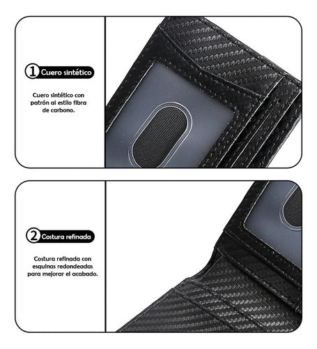 TechIQ Carbon Fiber Wallet and Cardholder for AirTag RFID 2