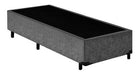 Base Cama Box Solteiro Suede Cinza - 78x188x39 0