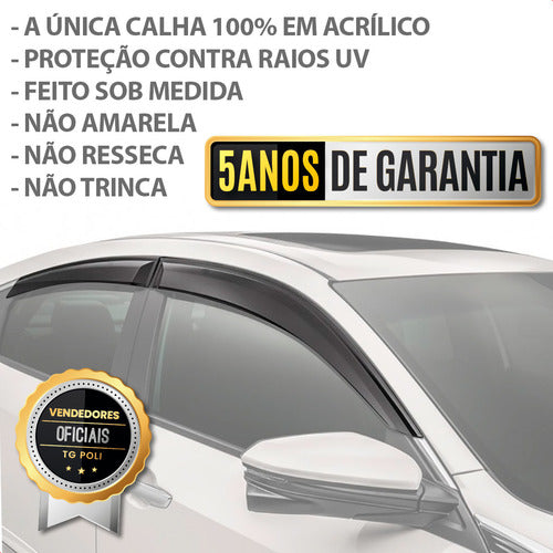 Calha De Chuva Defletor L200 Triton Sport 2019 2020 Tg Poli 3