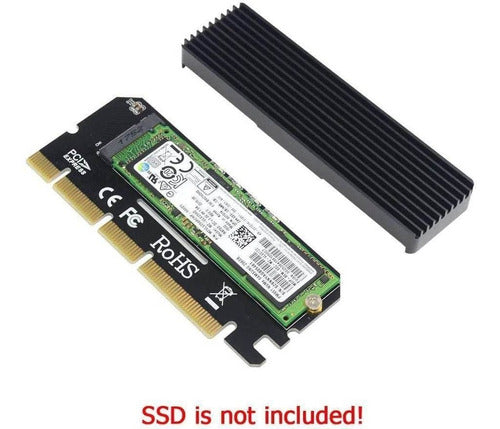 Godshark NVME Adapter with Heat Sink, M.2 SSD Key 4