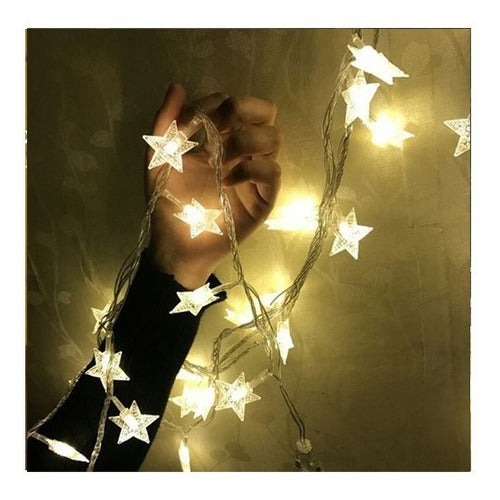 Christmas Garland with LED Star Lights in Warm White for Events 2