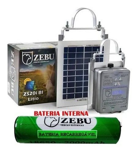 Cerca Eletrica Solar Rural Zebu Com Bateria De Lítio Zs20bi 2