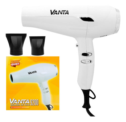 Vanta 9200 Ultra Quiet Hair Dryer + Universal Diffuser 3c 1