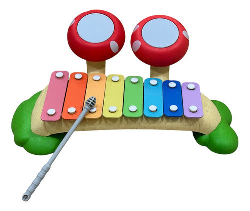 Piano Xilofone Infantil  2x1 Com Tambor Cogumelo -zippy Toys 0