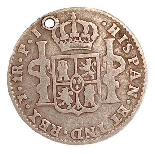 Potosí 1 Real 1824 Pj Reg. Plata Cj 89.9 Fernando Vii Perf. 1