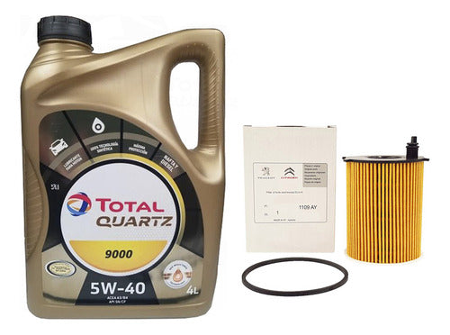 Total Filtro + Aceite Quartz 9000 Peugeot 408 16 Hdi - 2014 0