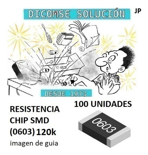 Royal Resistencia Chip SMD (0603) 1/4W 1% 120K X 100u 0