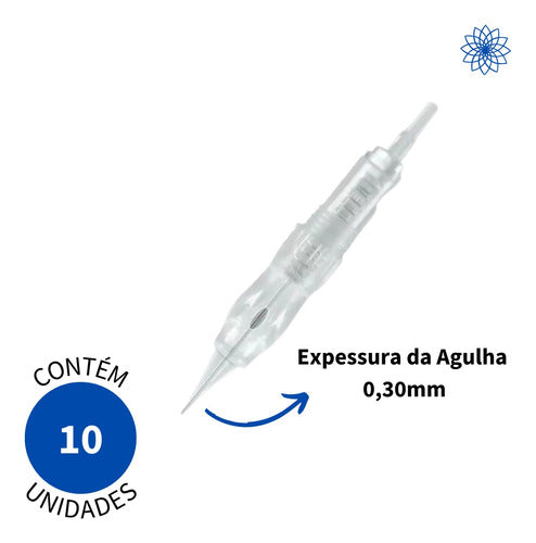 10 Agulha Encaixe Fácil Cartucho 0,3mm 1rl Easy Click Anvisa 2