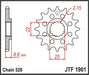 JT 1901 KTM Beta Husqvarna 14 Teeth Sprocket 1