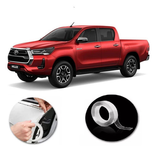 Kenny Molduras Salva Puerta Toyota Hilux 2017 Rollo Autoadhesivo 5mx20mm 0