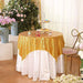 Jyflzq Gold Sequin Tablecloth 50 X 50 Square Sparkly Drape 4