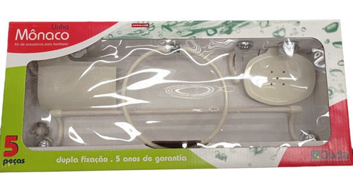 Kit Juego Accesorios Baño Beige Abs - Ferrejido 0