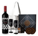 Box Set Vino Santa Julia Tinto Dulce Copas Negras Grabadas 0