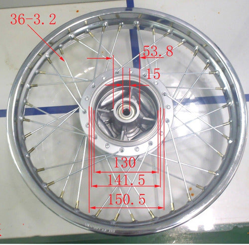 W Standard Llanta Trasera Completa Honda CG Titan 2000 1