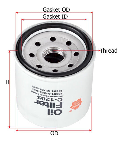 Cymaco Oil Filter for Ford Fiesta VI 1.6 8V Gasoline 2008 to 2017 1