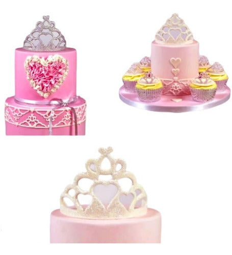 Cortante Molde De Corona X 2 Fondant Porcela Repostería 3