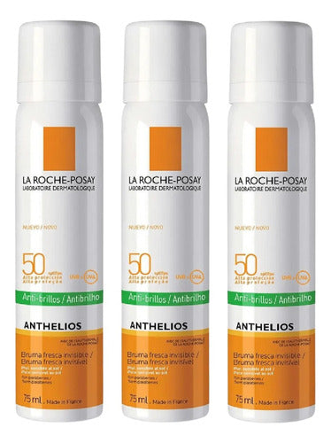 La Roche-Posay Anthelios Fps50+ Face Mist 75 Ml Combo X3 0