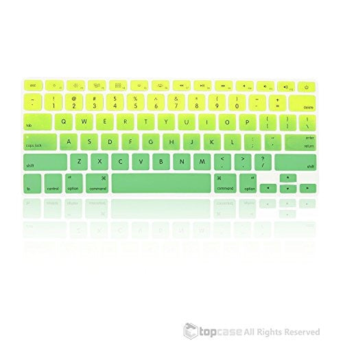 Apple Topcase Faded Ombre Series Green Silicone Keyboard Cover Skin 2