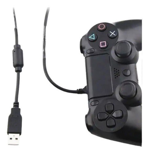 Cable De Carga Para Joystick Play 4 Micro Usb C/ Filtro 1,5m 0