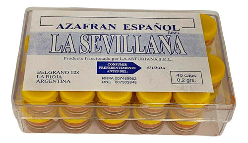 Azafran Español X 40 Capsulas La Sevillanita 0