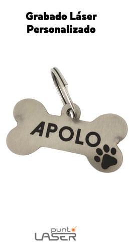 Personalizable Laser Engraved Steel Dog Cat Tag x1 1
