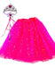 Kit Carnaval Com Luz Fantasia Kit Folia Saia Tule Coroa Led 6