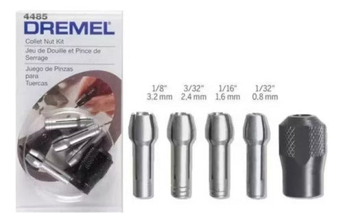 Set 4 Boquillas + Tuerca Ajuste Dr4485 Dremel 1