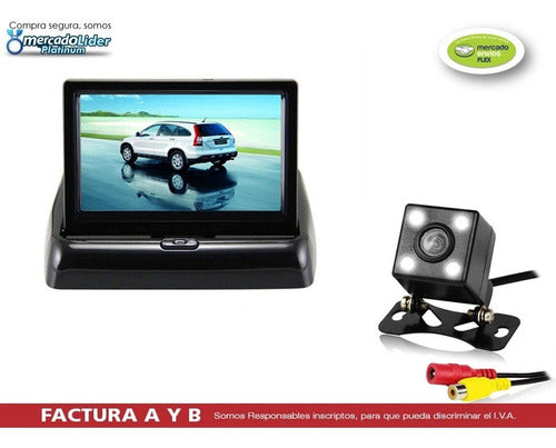 Pantalla Monitor Rebatible Lcd 4.3  + Camara Estacionamiento 3