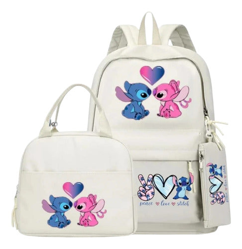 Lows Mochila Escolar O Liceal Lilo Stitch Muy Buena! 2 Colores 0