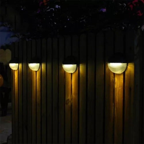 Generic Set of 4 Warm White LED Solar Wall Lights for Stairs and Floors 5