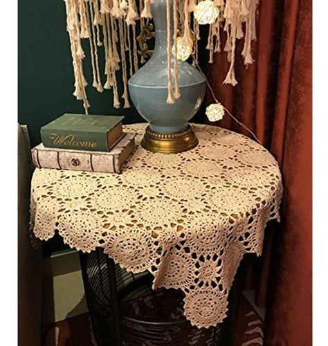 Janef Square Cotton Lace Tablecloths 0