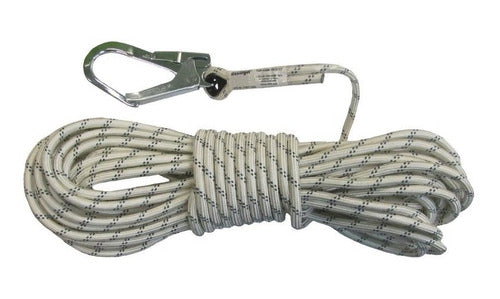 Safety Lifeline Rope 14mm X 20m with 55mm Carabiner 0