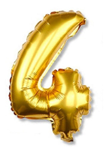 Giant Gold Metallic Number Balloon 70cm 30 Inches Belgrano Unit 11