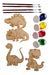 Dinosaur Craft: 30 Dinosaur Figures to Paint with Brushes - 10cm MDF 1