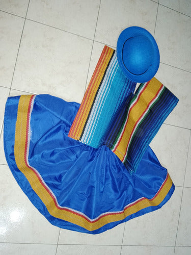 Coya Traje Niña Con Sombrero Disfraz Varios Colores 5