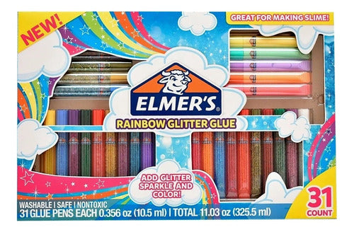 Elmer's Rainbow Glitter Glue Kit X 31 Pieces 2023371 0