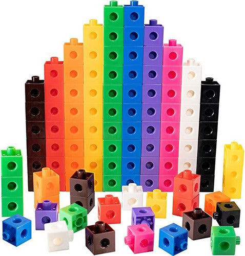 TOYLI 100-Piece Linking Cube Play Set for Counting, C. 0