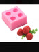 3D Strawberry Silicone Mold for Fondant, Porcelain, Candles, Resin 3